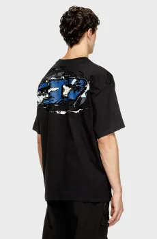 Мужская черная футболка T-BOXT-T24 Черный XL Diesel A19552 0PLAT