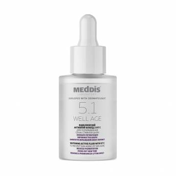 Отбеливающий активный флюид для лица Meddis Well Age Whitening Active Fluid With Vit C с витамином С, 30 мл Отбеливающий активный флюид для лица Meddis Well Age Whitening Active Fluid With Vit C с витамином С, 30 мл