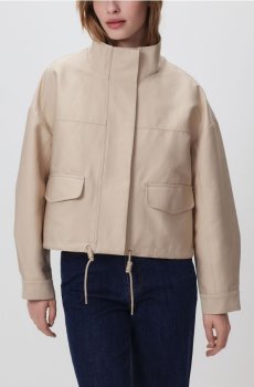 Reserved - Піджак зі стійкою - бежевий - 452IA-08X