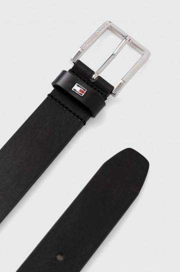 Кожаный ремень Tommy Hilfiger мужской цвет чёрный Кожаный ремень Tommy Hilfiger мужской цвет чёрный
