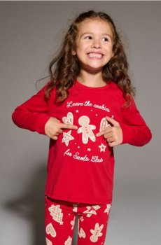 Бавовняна oversize футболка з принтом - червоний