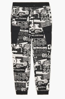 Cropp - Брюки джогери з принтом all over - білий