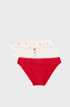 Женские трусики-слипы (3 шт) JOHNNIE Разноцветный S Etam 6556756