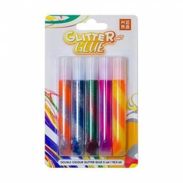 Клей с блестками Malevaro Glitter Glue двойной цвет, 10.5 мл, 5 шт (XD03282) Клей с блестками Malevaro Glitter Glue двойной цвет, 10.5 мл, 5 шт (XD03282)