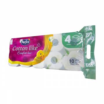 Туалетная бумага Boni Perfex Premium Cotton Like белая, 4-слойная, 90 отрывов, 10 рулонов Туалетная бумага Boni Perfex Premium Cotton Like белая, 4-слойная, 90 отрывов, 10 рулонов