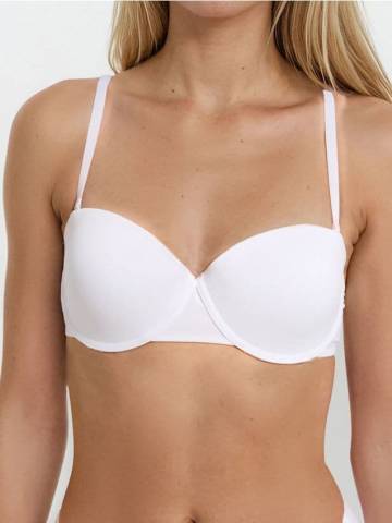 Бюстгальтер балконет зі знімними бретельками - кремовий Бюстгальтер балконет зі знімними бретельками - кремовий