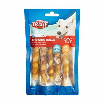 Лакомство для собак Trixie Denta Fun Chewing Rolls для чистки зубов, с мясом буйвола, 70 г Лакомство для собак Trixie Denta Fun Chewing Rolls для чистки зубов, с мясом буйвола, 70 г