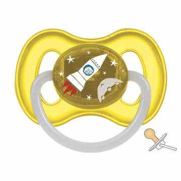 Пустышка Canpol Babies Space латексная круглая, желтая, от 0 до 6 месяцев, 1 шт (23/221_yel) Пустышка Canpol Babies Space латексная круглая, желтая, от 0 до 6 месяцев, 1 шт (23/221_yel)