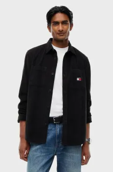Мужская черная вельветовая рубашка CORDUROY Черный L Tommy Jeans DM0DM23705