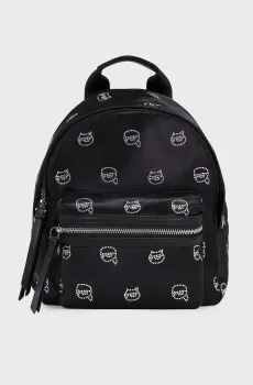 Женский черный рюкзак с узором Черный ONESIZE Karl Lagerfeld 246W3035