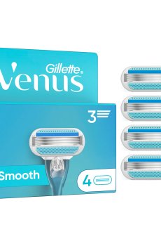 Сменные картриджи для бритья женские (лезвия) Gillette Venus Smooth, 4 шт