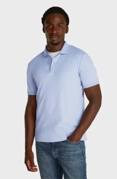 Мужское голубое поло Голубой L Calvin Klein K10K114135
