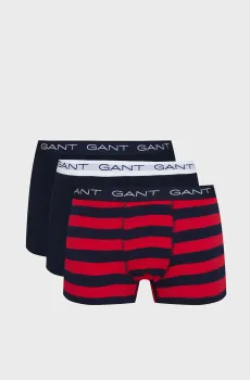 Мужские темно-синие боксеры (3 шт) STRIPE TRUNK 3 PACK Синий M Gant 902513043