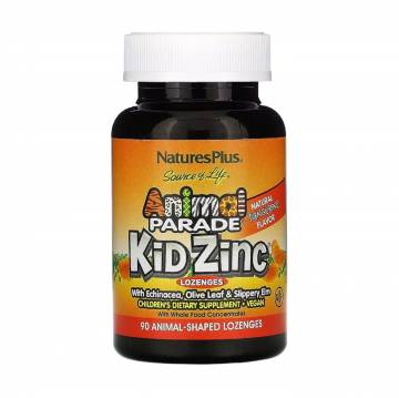Цинк для детей NaturesPlus Animal Parade Kid Zinc со вкусом мандарина, 90 таблеток для рассасывания Цинк для детей NaturesPlus Animal Parade Kid Zinc со вкусом мандарина, 90 таблеток для рассасывания
