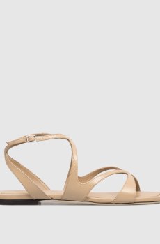 Бежевые кожаные босоножки Ayla