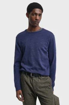 Мужской синий шерстяной джемпер EXTRAFINE MERINO WOOL C-NECK Синий M Gant 8050205