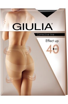Классические колготки женские Giulia Effect Up с моделирующими шортиками, 40 DEN, Nero, размер 2