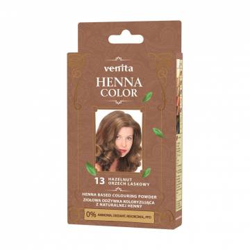 Хна для окрашивания волос Venita Henna Color 13 Hazelnut, 25 г Хна для окрашивания волос Venita Henna Color 13 Hazelnut, 25 г