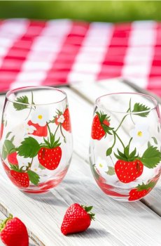 Склянки, 2 шт. - червоний