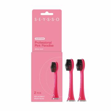 Сменные насадки для электрической зубной щетки Seysso Basic Color Professional Pink Paradise, 2 шт Сменные насадки для электрической зубной щетки Seysso Basic Color Professional Pink Paradise, 2 шт
