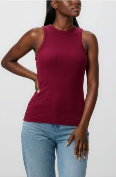 Reserved - Бавовняний топ - буряковий - 6167E-83X