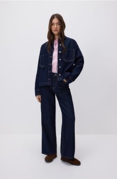 Reserved - Джинси широкого крою - темно-синій - 157IL-95J