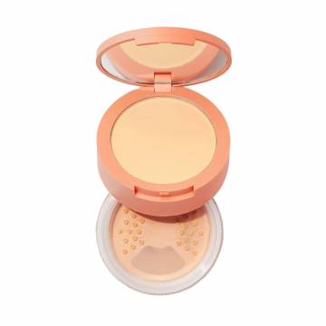 Двойная пудра для лица и кожи вокруг глаз Sheglam Insta-Ready Face & Under Eye Setting Powder Duo, Toasted Almond, 14 г Двойная пудра для лица и кожи вокруг глаз Sheglam Insta-Ready Face & Under Eye Setting Powder Duo, Toasted Almond, 14 г