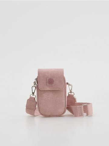 Reserved - Мініатюрна сумочка зі штучної шкіри - пильно-рожевий - 395GU-39X