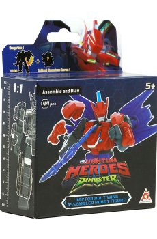 Робот-конструктор-сюрприз Dinoster Раптор Болт Винг, 10.5 см, от 5 лет, 44 элемента (EU580881A-6)