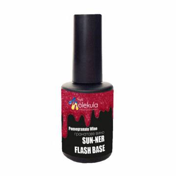 База для гель-лака Nails Molekula Professional Base Flash, Pomegranate Wine, 12 мл База для гель-лака Nails Molekula Professional Base Flash, Pomegranate Wine, 12 мл