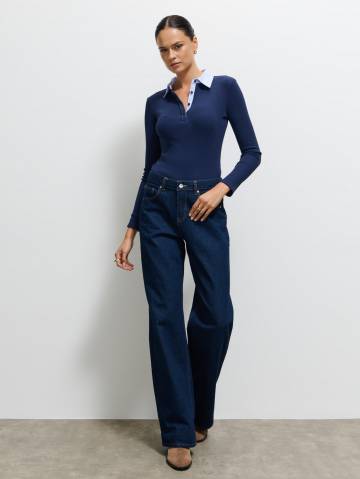 Mohito - Блузка з коміром - сталевий синій - XXL Mohito - Блузка з коміром - сталевий синій - XXL