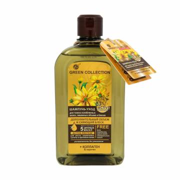 Шампунь-уход для волос GREEN COLLECTION Дополнительный объем и сияющий блеск, 500 мл Шампунь-уход для волос GREEN COLLECTION Дополнительный объем и сияющий блеск, 500 мл
