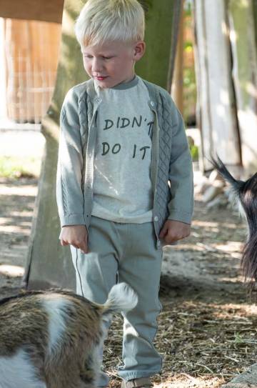 Детские брюки Thats mine Floke цвет серый однотонные