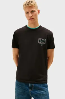 Мужская черная футболка REG SIGN SPRAY Черный S Tommy Jeans DM0DM22319