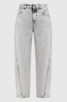 Серые джинсы мом