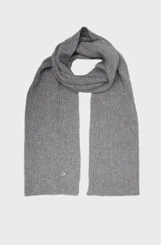 Женский серый шарф RE-LOCK KNIT SCARF Серый ONESIZE Calvin Klein K60K611128