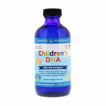 Детский рыбий жир Nordic Naturals Childrens DHA Omega-3 со вкусом клубники, от 1 до 6 лет, 530 мг, в жидкости, 237 мл