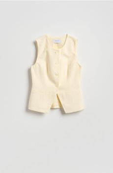 Reserved - Жилет із додаванням віскози - жовтий - 740JC-11X