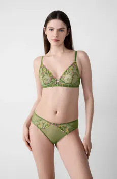 Женские зеленые трусики-хипстеры GOURMANDISE Зеленый S Etam 6551790