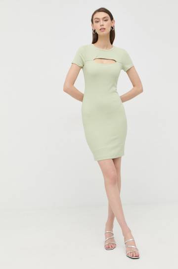 Платье Guess цвет зелёный mini облегающее Платье Guess цвет зелёный mini облегающее