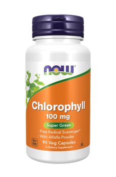 Хлорофилл NOW foods Chlorophyll 100 мг, 90 капсул