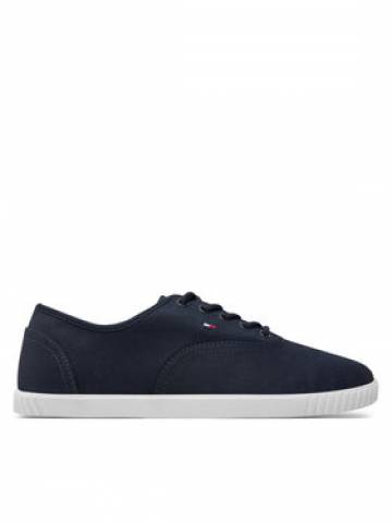 Tommy Hilfiger Кросівки Canvas Lace Up Sneaker FW0FW07805 Cиній Tommy Hilfiger Кросівки Canvas Lace Up Sneaker FW0FW07805 Cиній