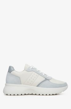 Кросівки шкіряні молочно-сірі Estro ER00112651