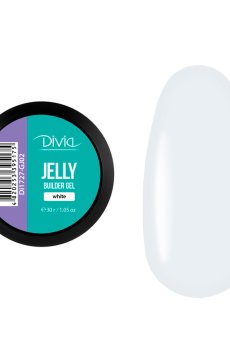 Гель для наращивания ногтей Divia Jelly Builder Gel GJ02 White, 30 г
