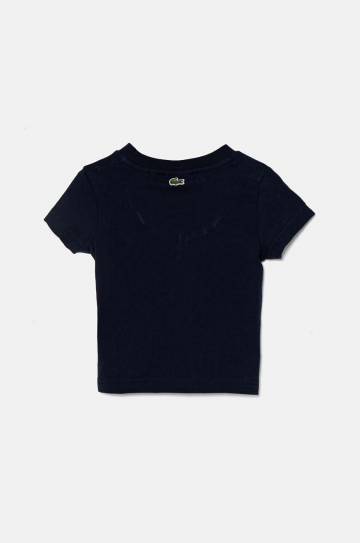 Детская хлопковая футболка Lacoste цвет синий с принтом TJ3003 Детская хлопковая футболка Lacoste цвет синий с принтом TJ3003