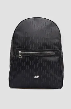 Мужской черный рюкзак с узором Черный ONESIZE Karl Lagerfeld 542117.805908;990