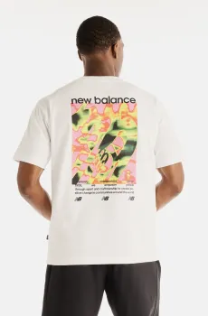 Мужская белая футболка Heat Map Белый L New Balance MT62O0CVWT