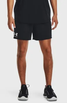 Мужские черные шорты UA Rival Terry 6in Short Черный S Under Armour 1382427-001
