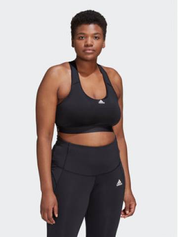 adidas Спортивний бюстгальтер adidas Powerreact Training Medium-Support Bra (Plus Size) HC7492 Чорний adidas Спортивний бюстгальтер adidas Powerreact Training Medium-Support Bra (Plus Size) HC7492 Чорний