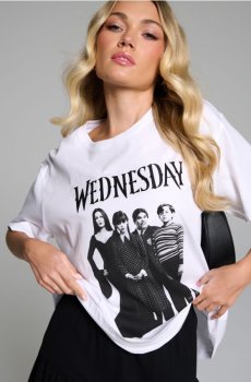 Футболка з коротким рукавом Wednesday - білий